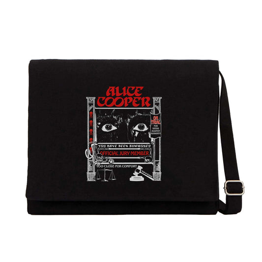 Alice Cooper Too Close For Comfort Eyes Siyah Kanvas Postacı Çantası