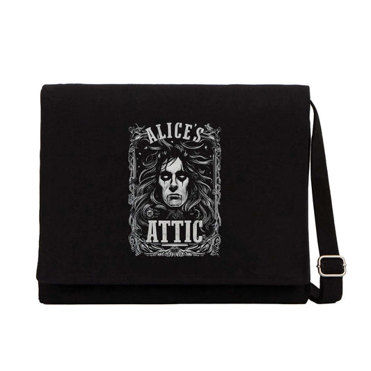 Alice Cooper Alice's Attic Siyah Kanvas Postacı Çantası