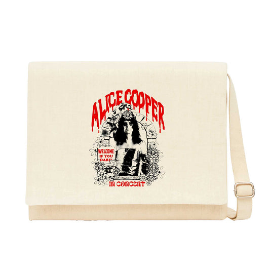 Alice Cooper Welcome If You Dare Krem Kanvas Postacı Çantası