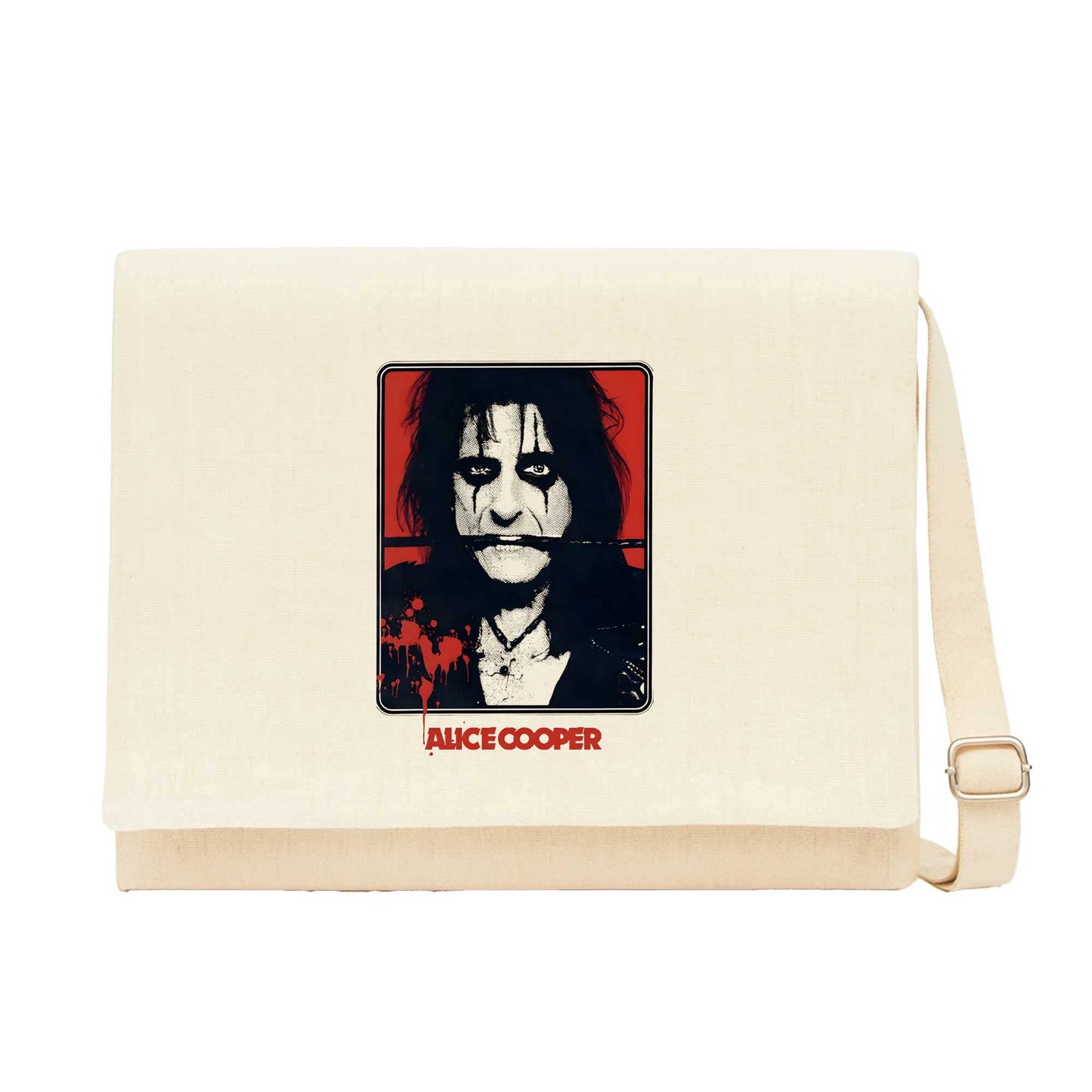 Alice Cooper The Belt Krem Kanvas Postacı Çantası
