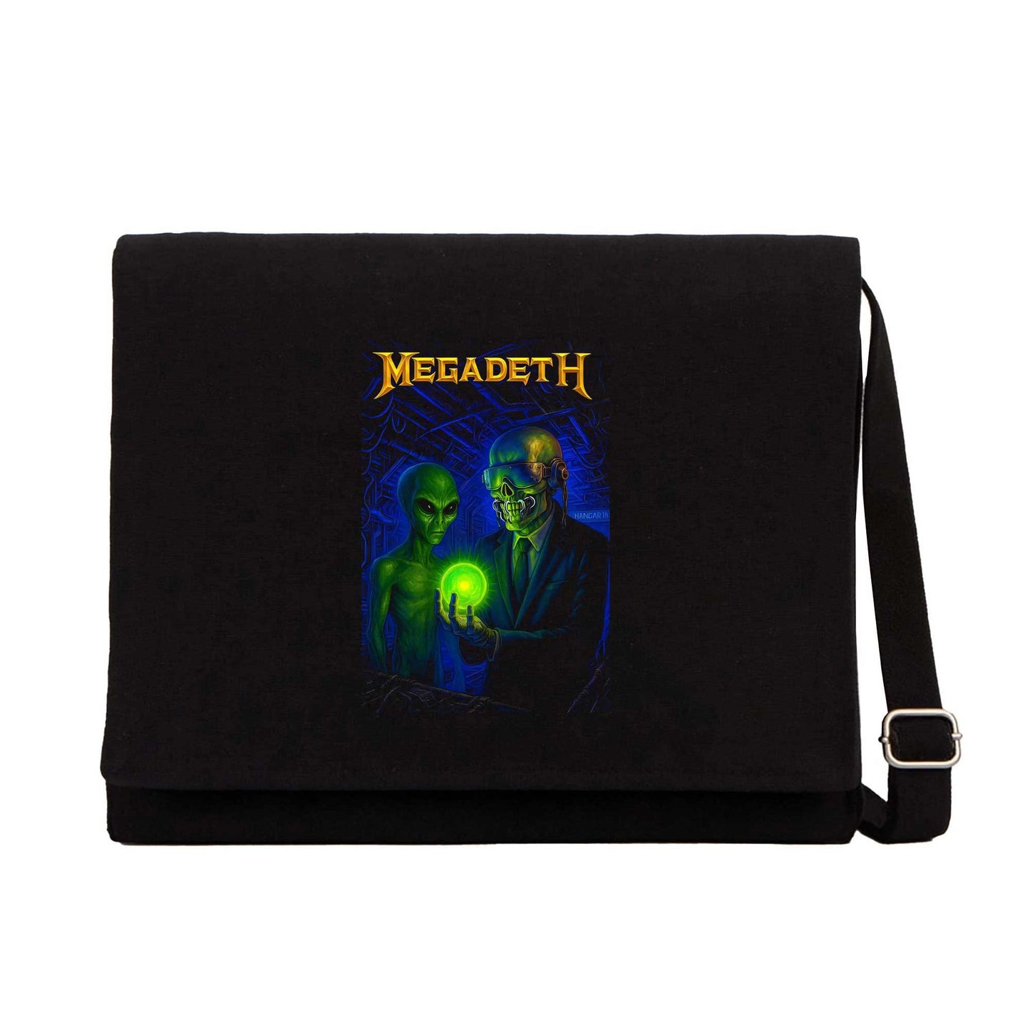 Megadeth Rust in Peace Alien Siyah Kanvas Postacı Çantası