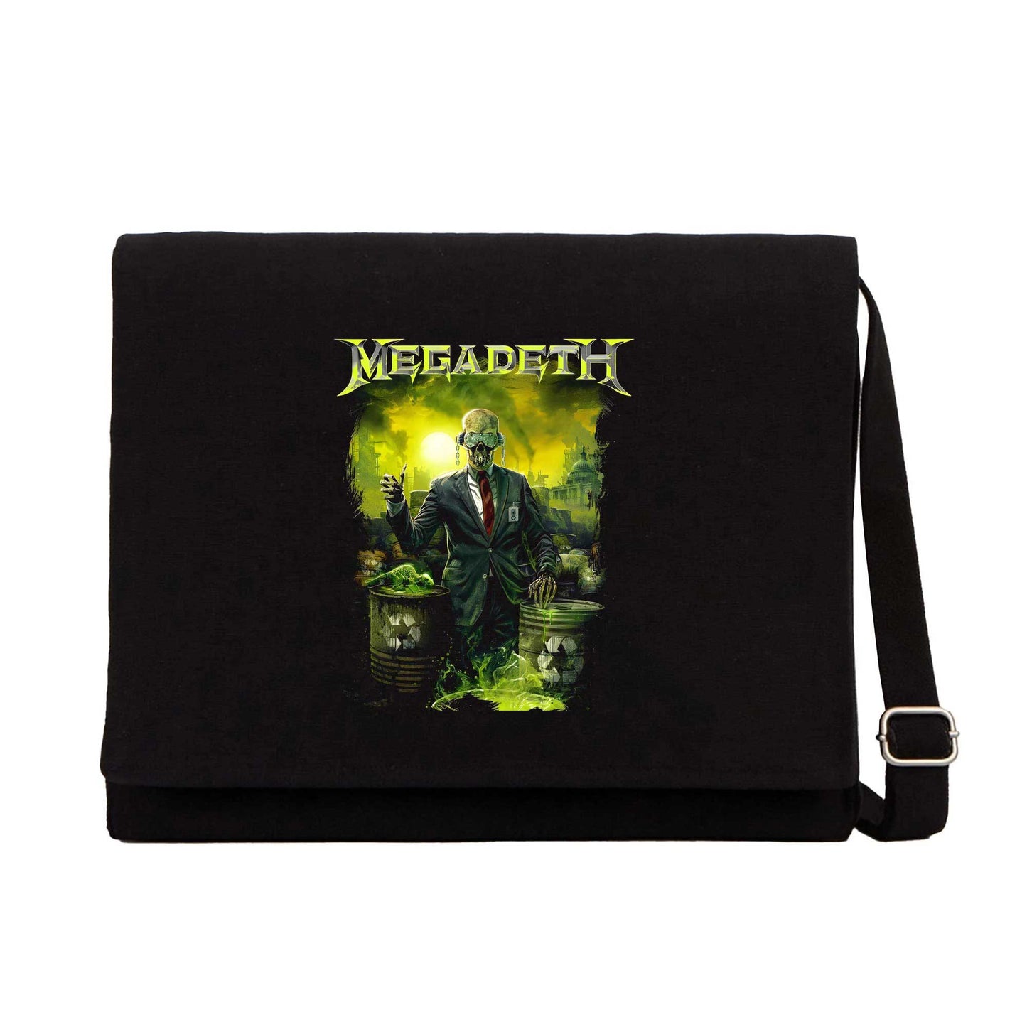 Megadeth Waste Profit Siyah Kanvas Postacı Çantası