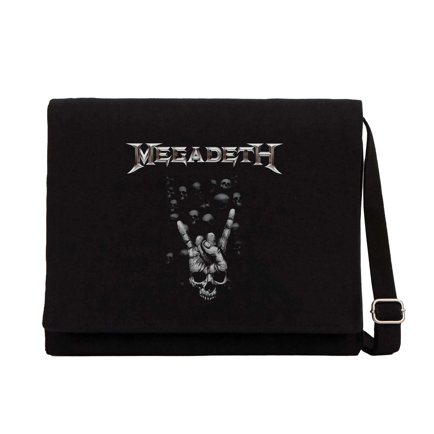 Megadeth Rock Sign Siyah Kanvas Postacı Çantası