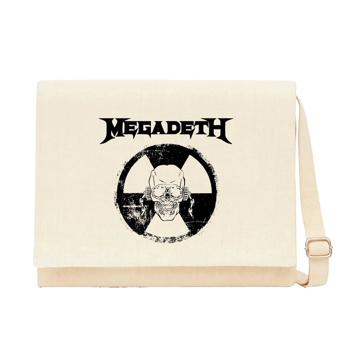 Megadeth WARNING Krem Kanvas Postacı Çantası