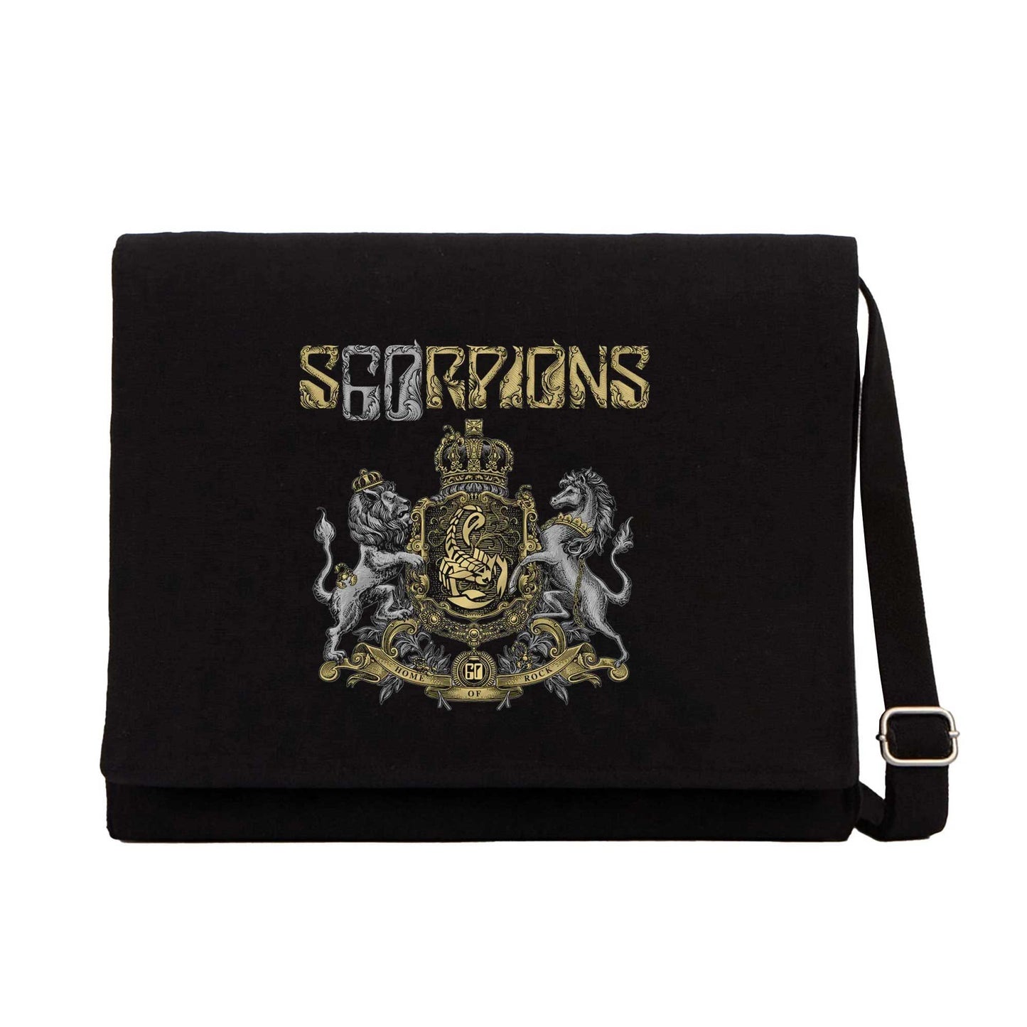Scorpions Home Of Rock Siyah Kanvas Postacı Çantası