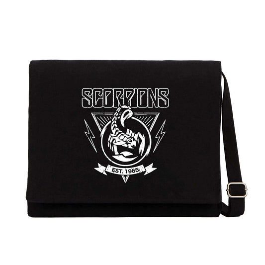 Scorpions Est. 1965 Siyah Kanvas Postacı Çantası