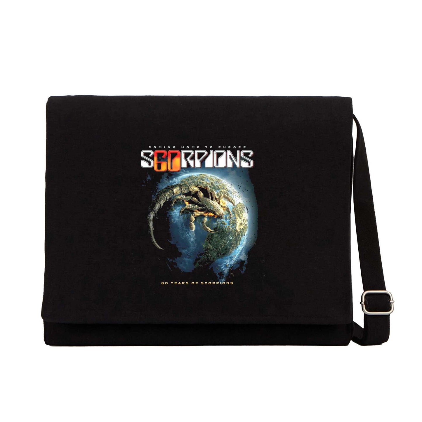 Scorpions 60 Years of Scorpions Siyah Kanvas Postacı Çantası