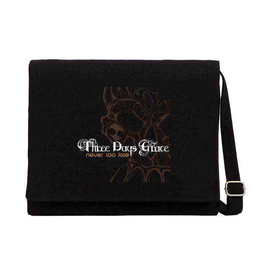 Three Days Grace Never Too Late Siyah Kanvas Postacı Çantası