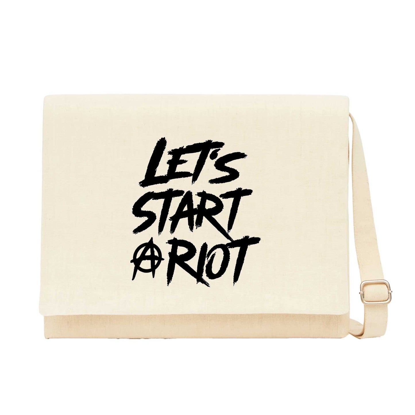 Three Days Grace LET'S START Krem Kanvas Postacı Çantası