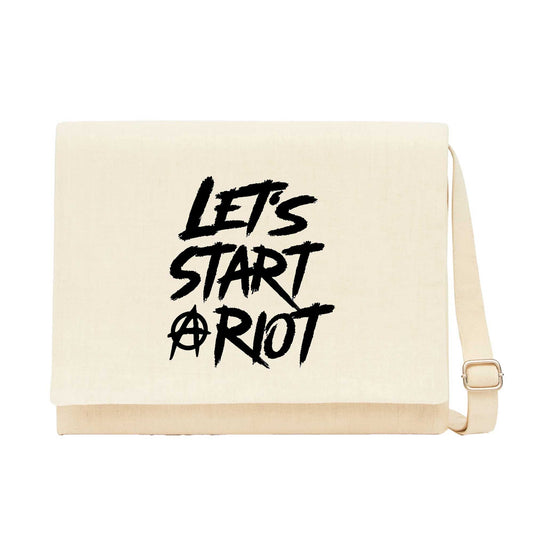 Three Days Grace LET'S START Krem Kanvas Postacı Çantası