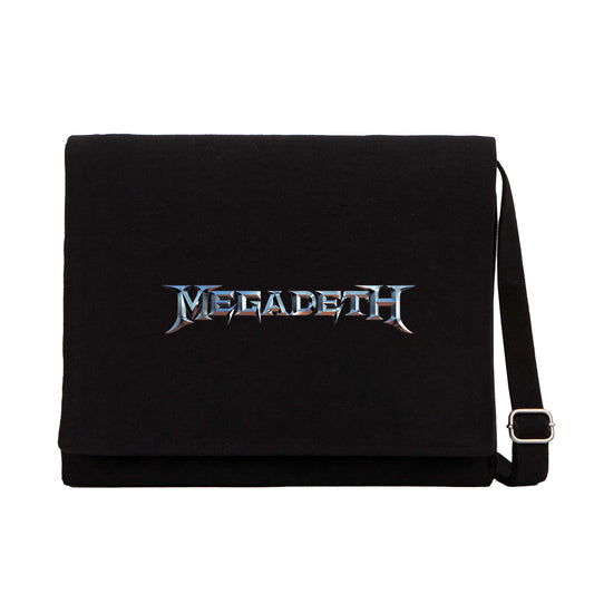 Megadeth Text Rainbow Siyah Kanvas Postacı Çantası