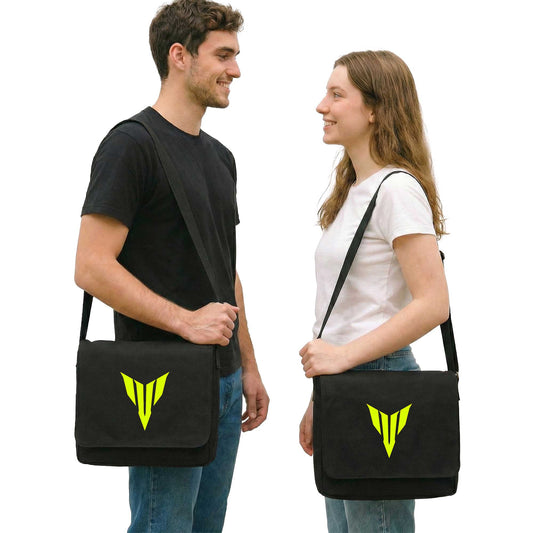 Yamaha Neon Logo Sevgili Çift Postacı Çantası Kanvas