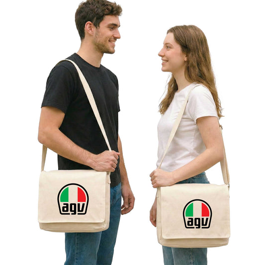 AGV Logo Erkek Sevgili Çift Postacı Çantası Kanvas