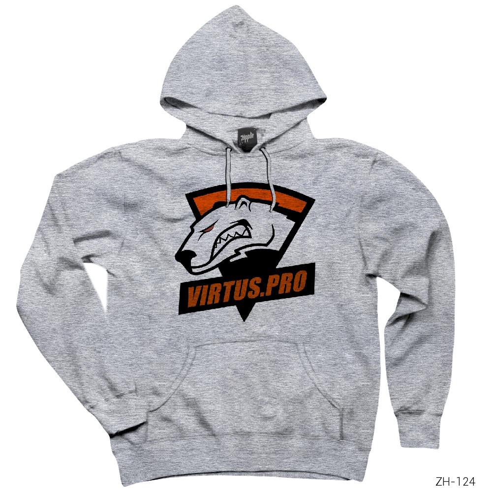 CSGO Virtus Pro Team Gri Kapşonlu Sweatshirt Hoodie