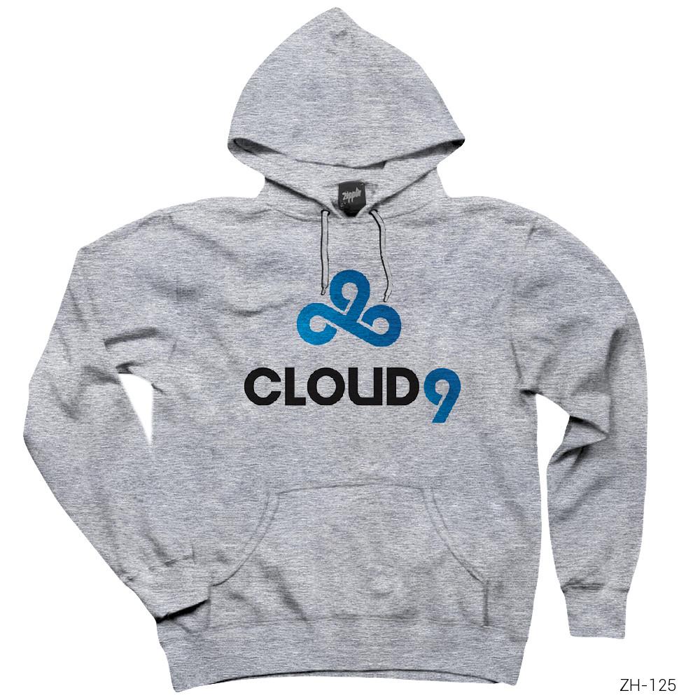 CSGO Cloud9 Team Gri Kapşonlu Sweatshirt Hoodie