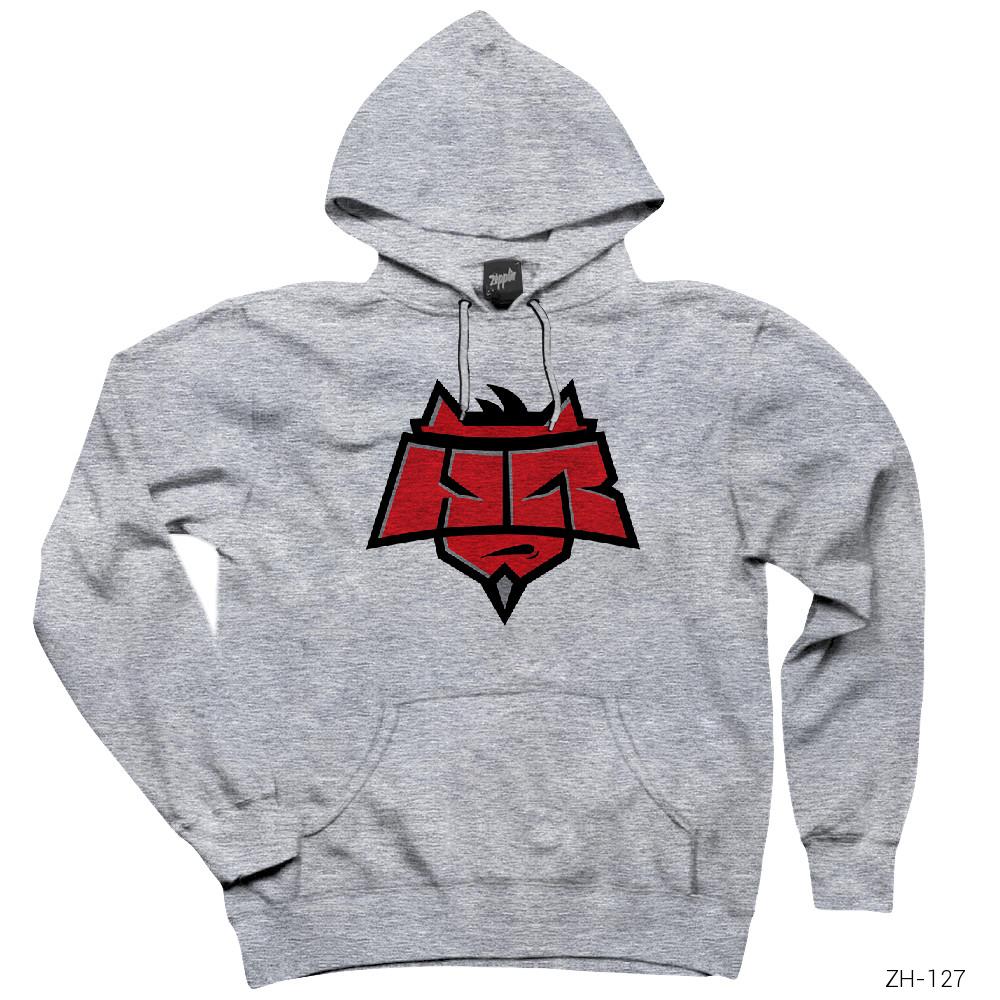 CSGO Hell Raisers Team Gri Kapşonlu Sweatshirt Hoodie