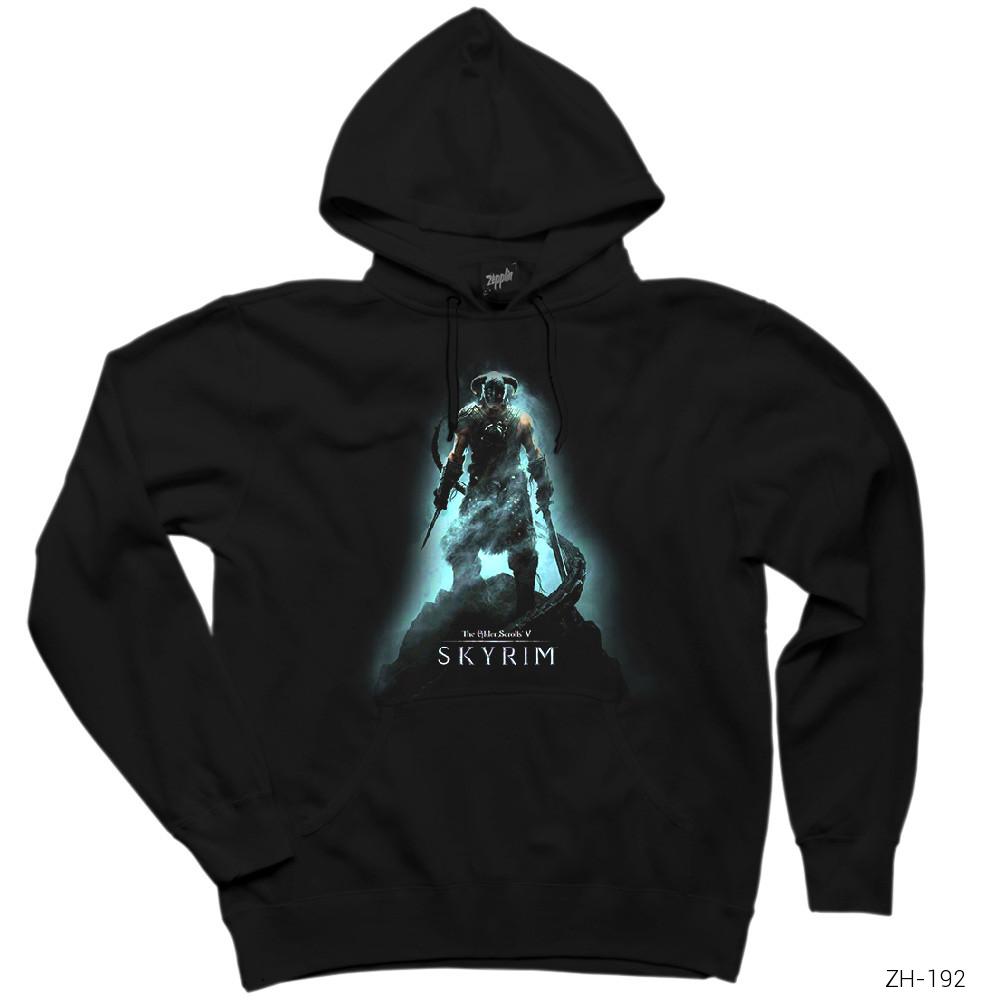 Skyrim Downguard Siyah Kapşonlu Sweatshirt Hoodie