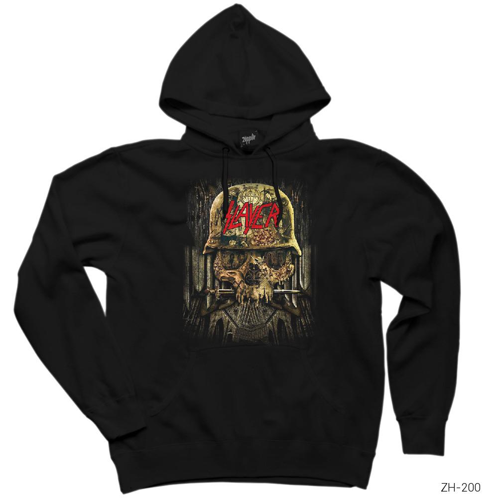 Slayer Siyah Kapşonlu Sweatshirt Hoodie