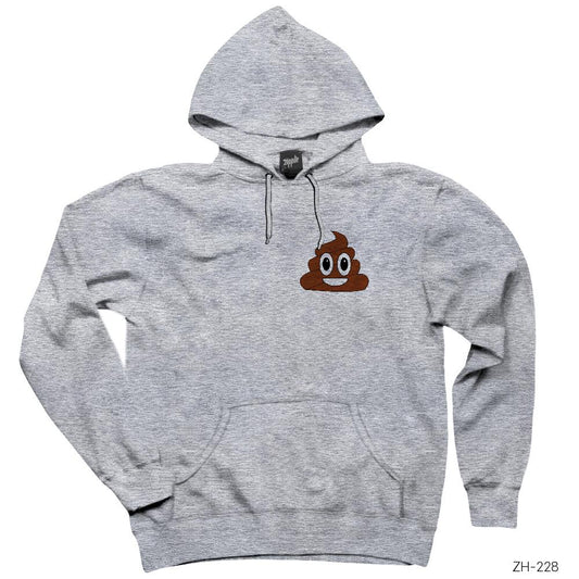 Gülen Bok Emoji Gri Kapşonlu Sweatshirt Hoodie