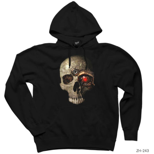 Terminatör Kuru Kafa Siyah Kapşonlu Sweatshirt Hoodie