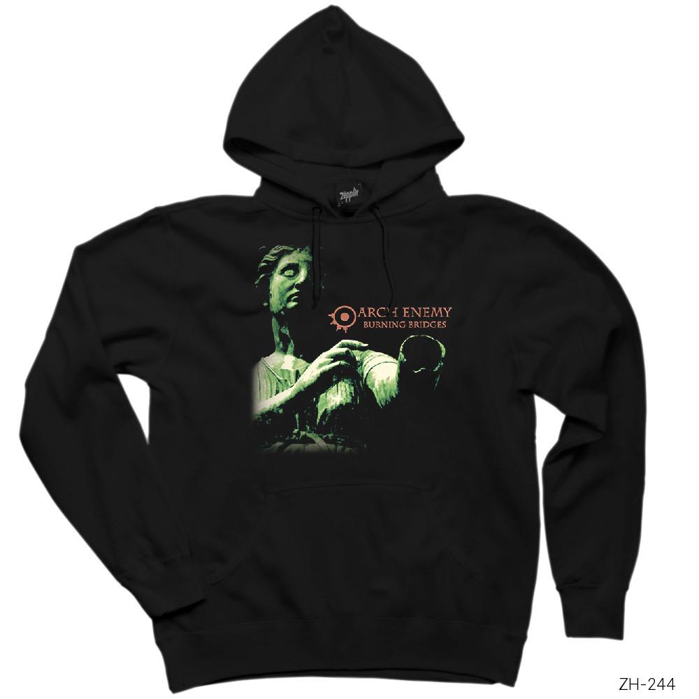 Arch Enemy Burning Bridges Siyah Kapşonlu Sweatshirt Hoodie