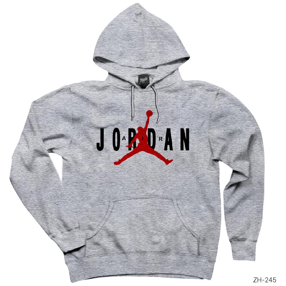 Air Jordan Classic Gri Kapşonlu Sweatshirt Hoodie