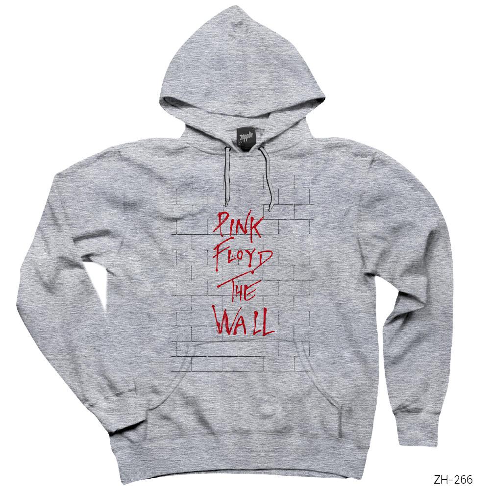 Pink Floyd The Wall Gri Kapşonlu Sweatshirt Hoodie
