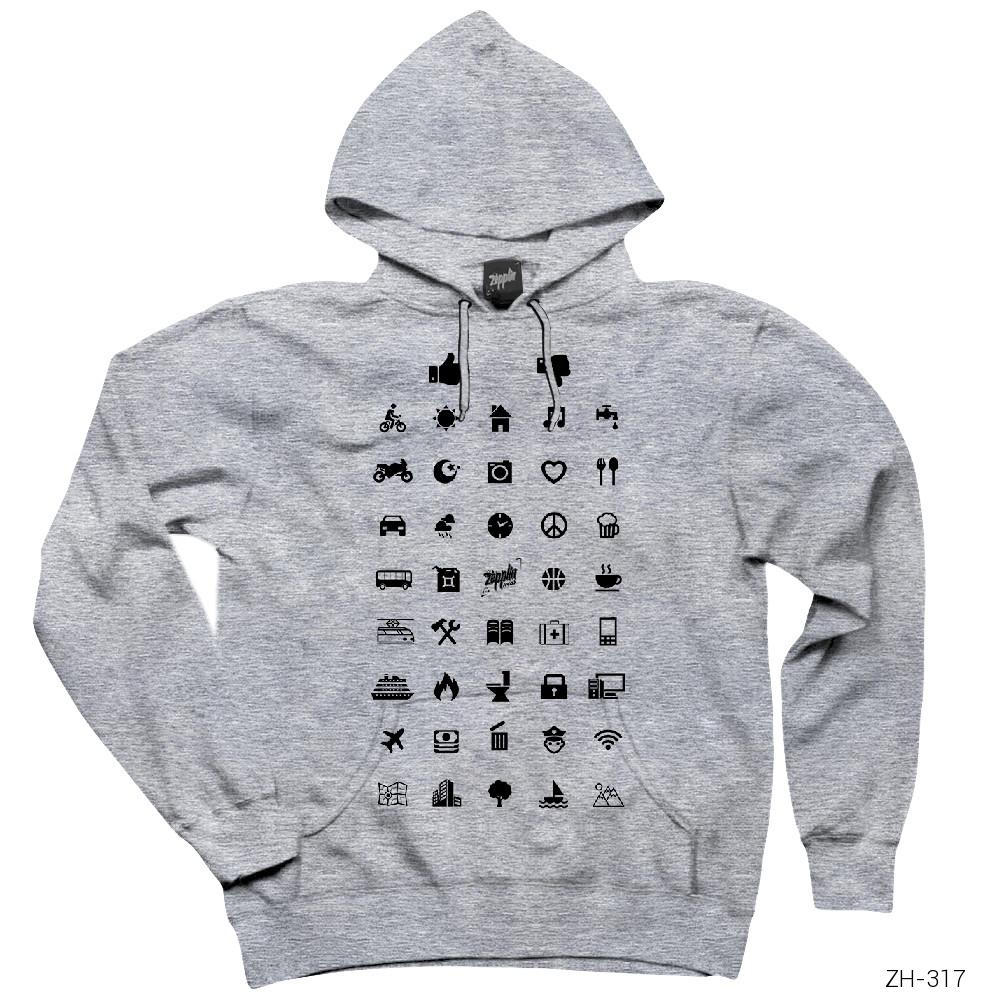 Gezgin Gri Kapşonlu Sweatshirt Hoodie