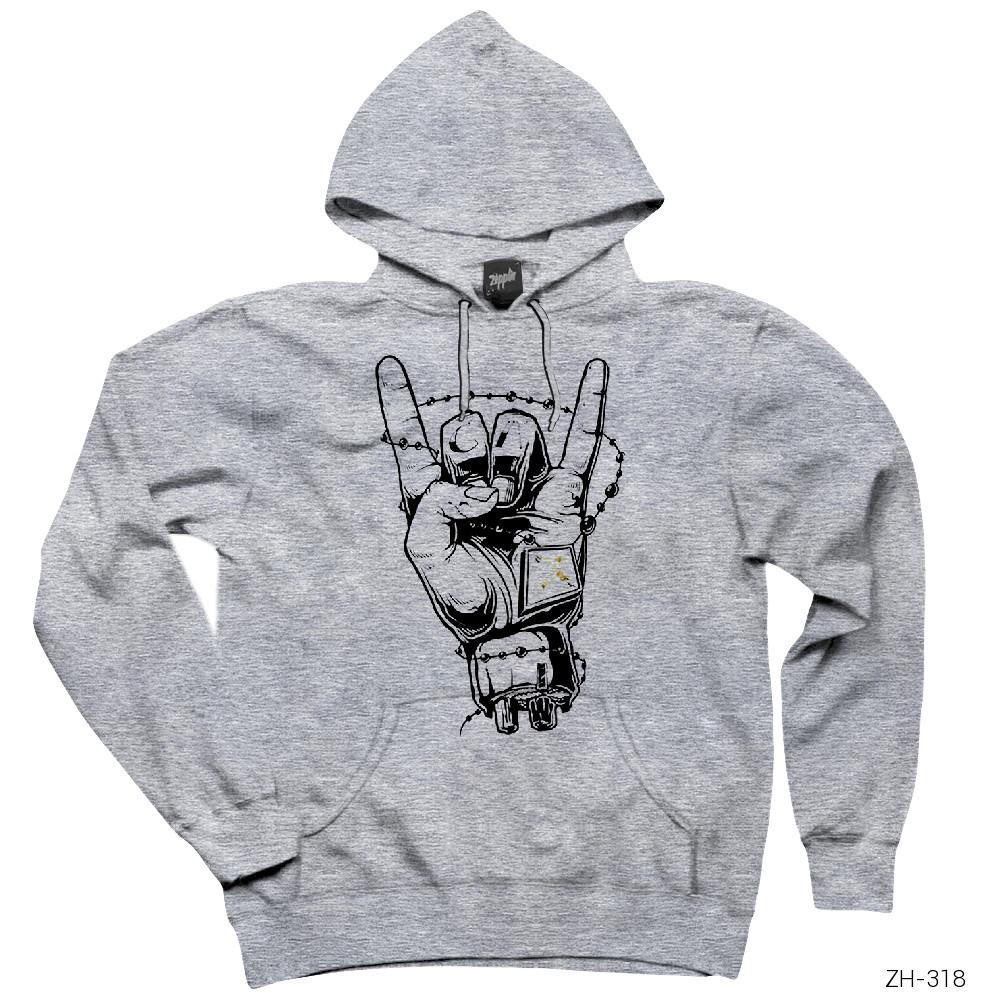 Californication Metal Gri Kapşonlu Sweatshirt Hoodie