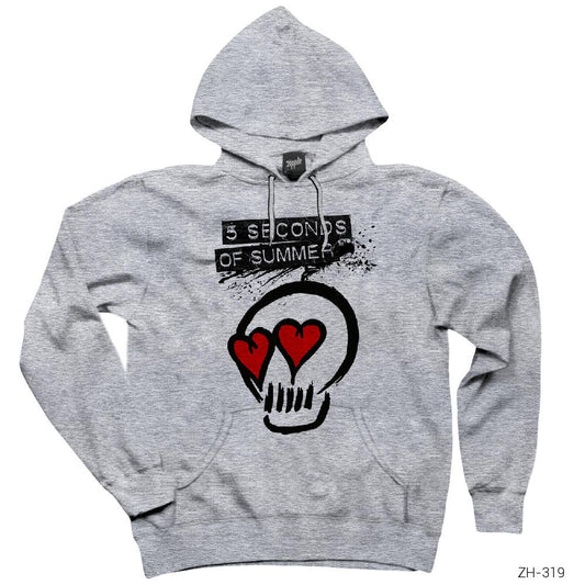 5 Seconds of Summer SOS Gri Kapşonlu Sweatshirt Hoodie