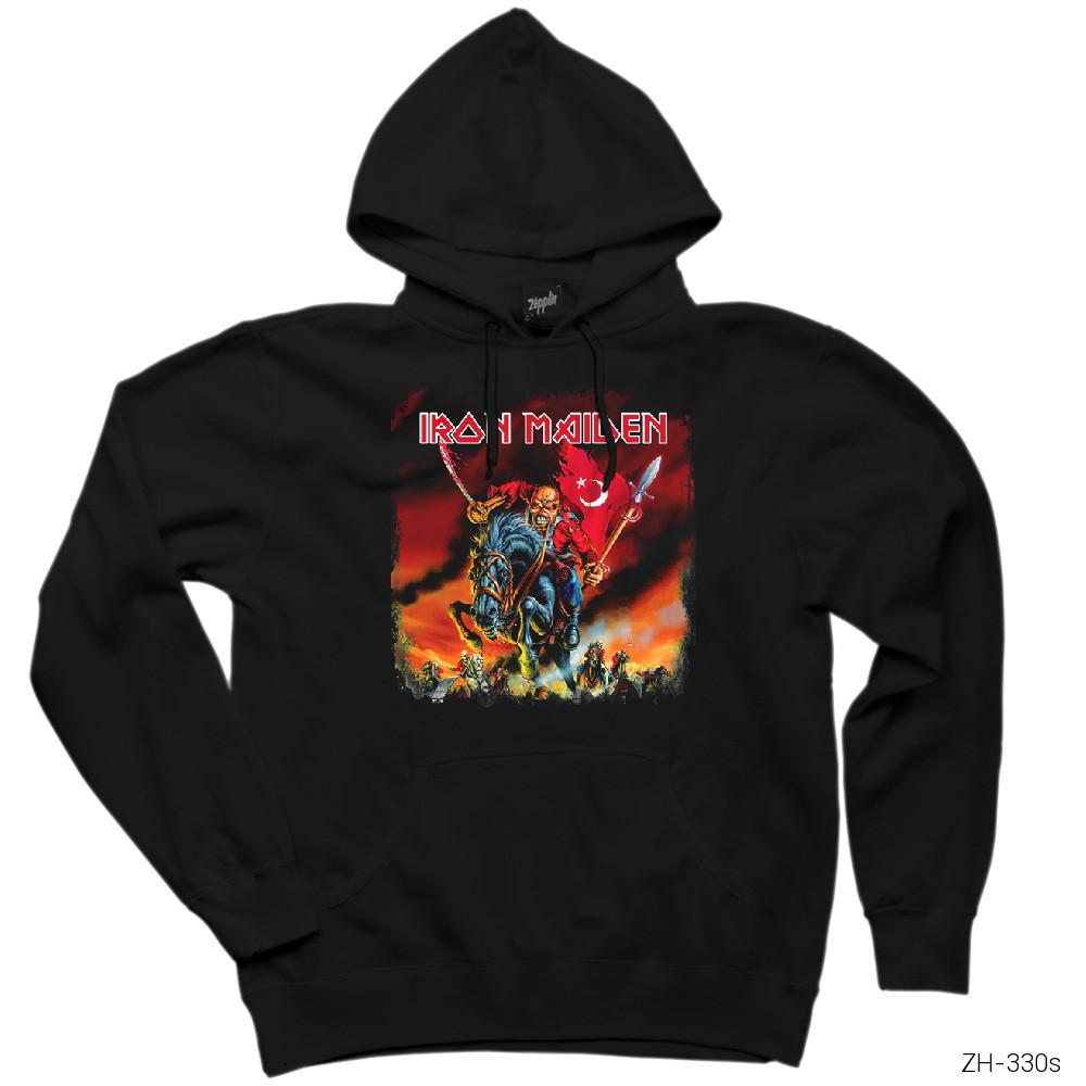 Iron Maiden Turk Siyah Kapşonlu Sweatshirt Hoodie