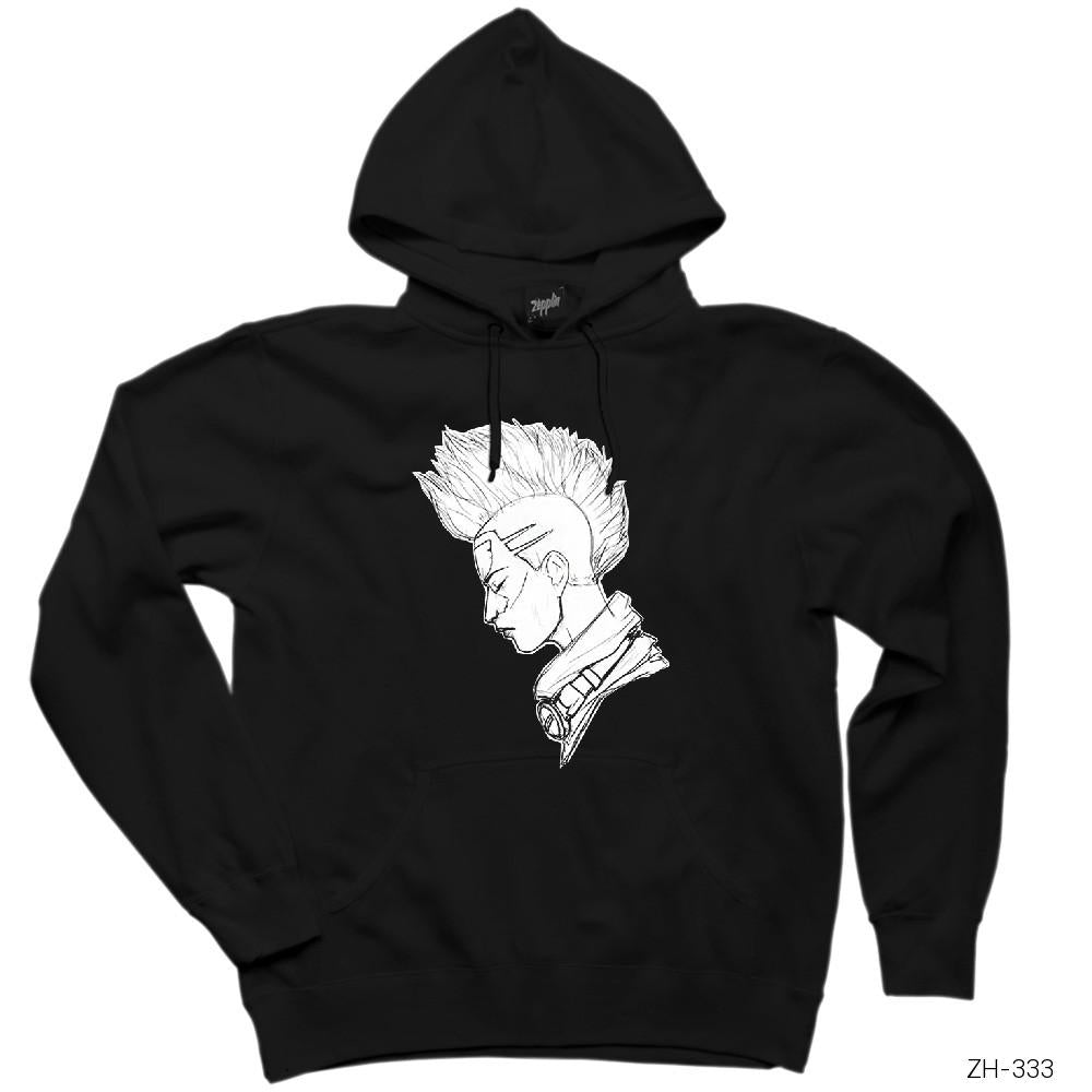 Ekko Siyah Kapşonlu Sweatshirt Hoodie