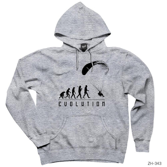 Paracuthe Evolution Gri Kapşonlu Sweatshirt Hoodie