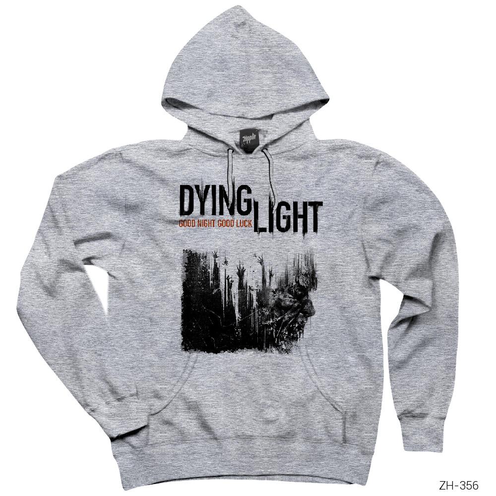 Dying Light Gri Kapşonlu Sweatshirt Hoodie