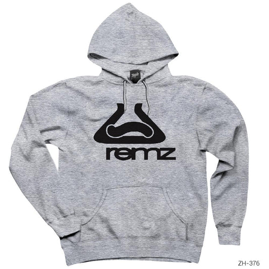 Remz Skate Logo Gri Kapşonlu Sweatshirt Hoodie