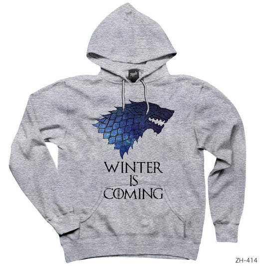 Game Of Thrones Winter is Coming Holo Gri Kapşonlu Sweatshirt Hoodie