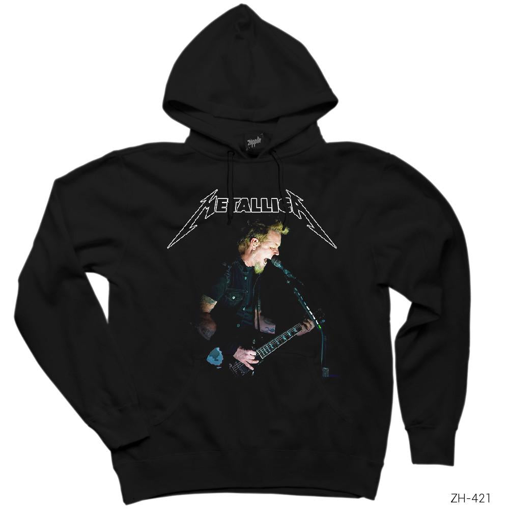 Metallica James Hetfield Guitar 2 Siyah Kapşonlu Sweatshirt Hoodie