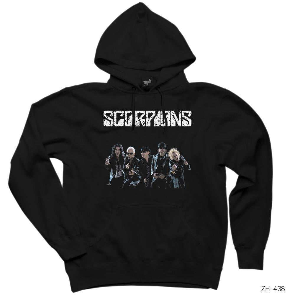 Scorpions Group Siyah Kapşonlu Sweatshirt Hoodie