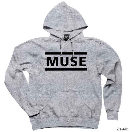 Muse Classic Beyaz Gri Kapşonlu Sweatshirt Hoodie