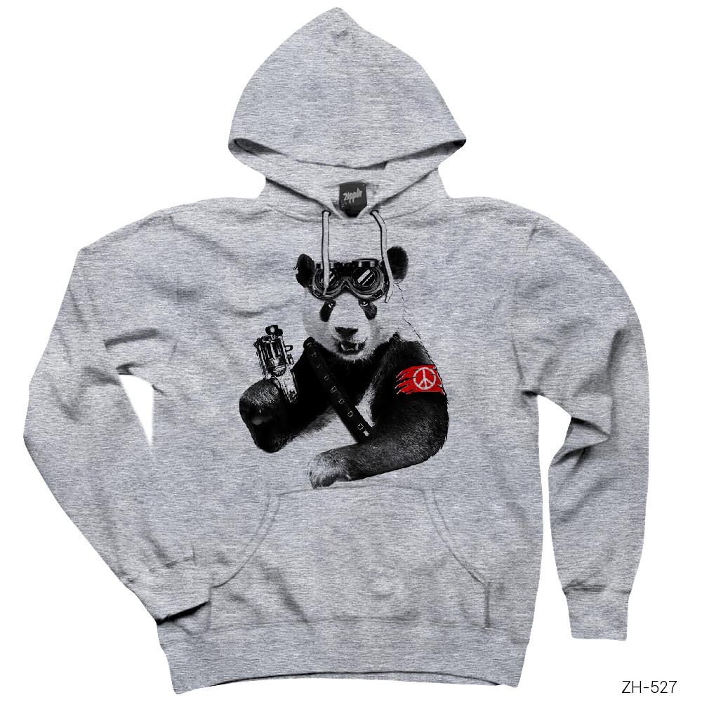 Panda Pasific Gri Kapşonlu Sweatshirt Hoodie