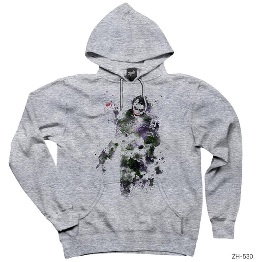 Joker Zero Emphaty Artwork Gri Kapşonlu Sweatshirt Hoodie