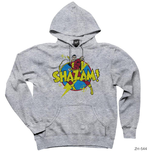 Flash Shazam Gri Kapşonlu Sweatshirt Hoodie