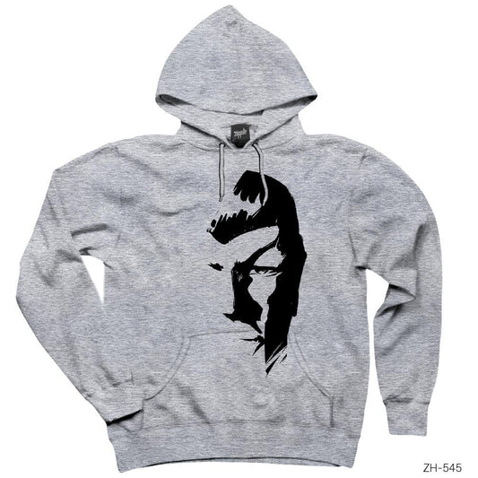 Mr. Spock Gri Kapşonlu Sweatshirt Hoodie