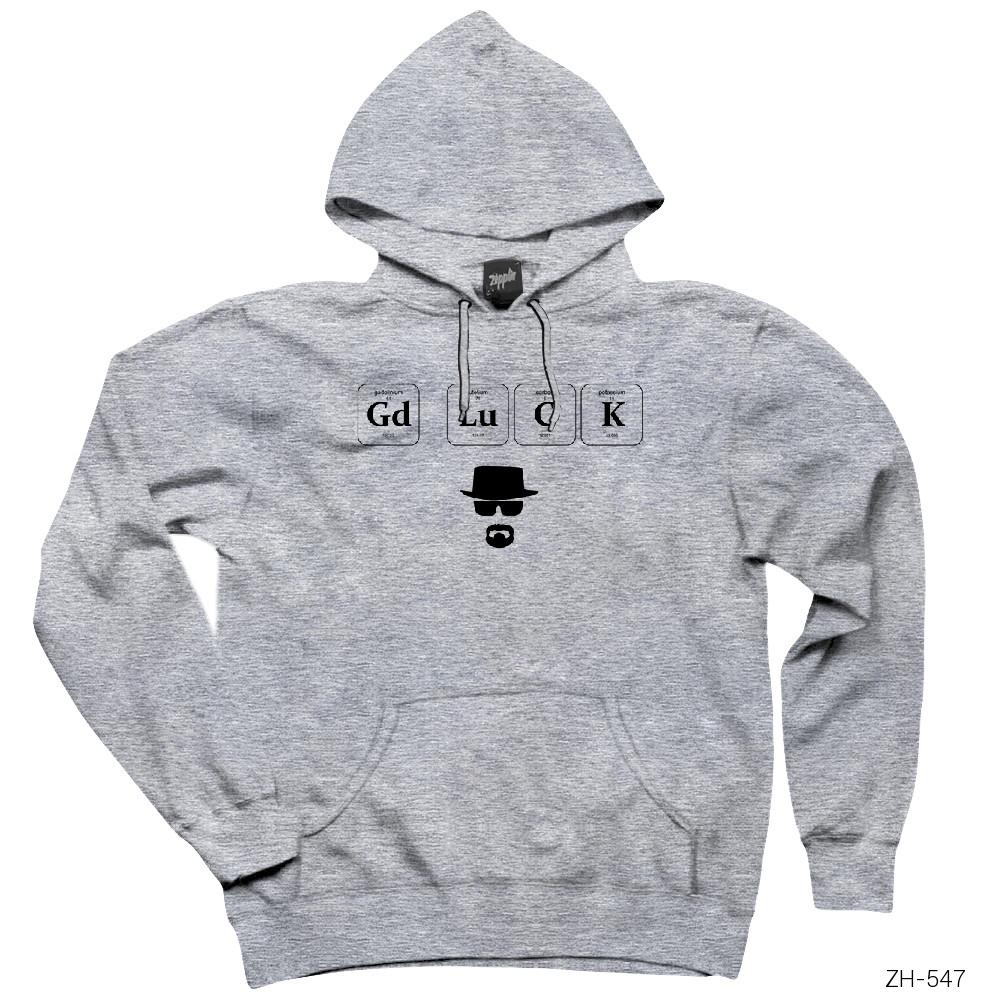 Breaking Bad Good Luck Gri Kapşonlu Sweatshirt Hoodie