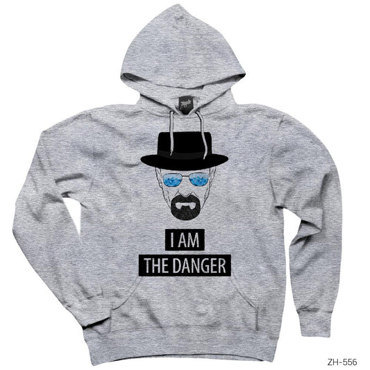 Breaking Bad I am Danger Gri Kapşonlu Sweatshirt Hoodie