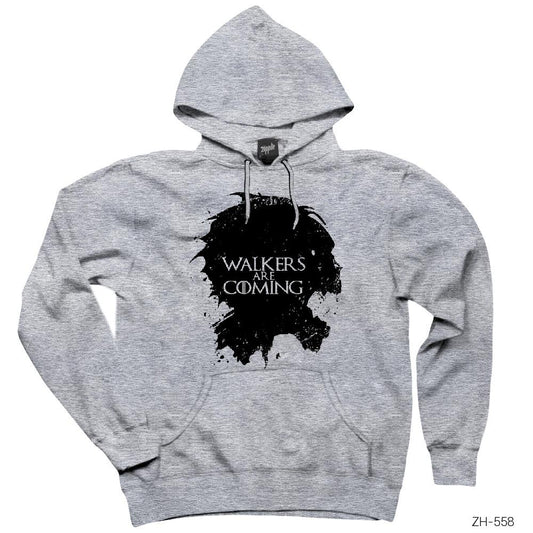 The Walking Dead Walkers are Coming Gri Kapşonlu Sweatshirt Hoodie