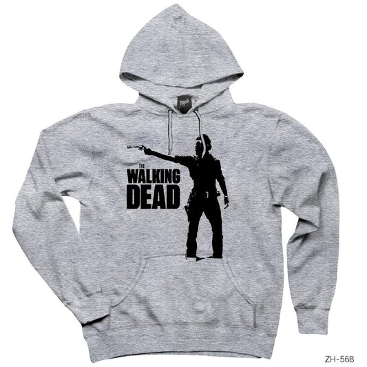 The Walking Dead Rick Grimes Gri Kapşonlu Sweatshirt Hoodie