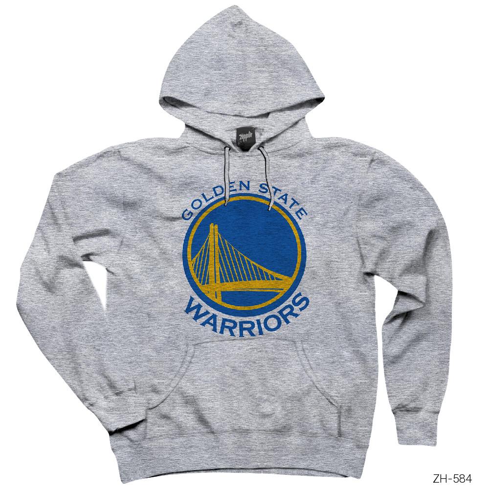 Golden State Warriors Gri Kapşonlu Sweatshirt Hoodie