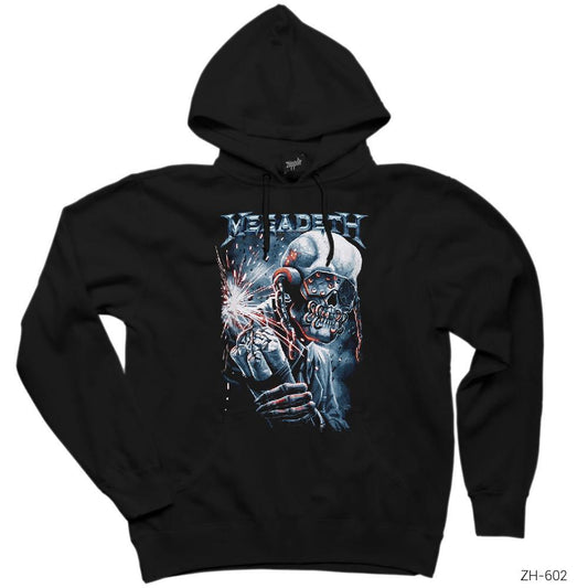 Megadeth Skull Bomb Siyah Kapşonlu Sweatshirt Hoodie