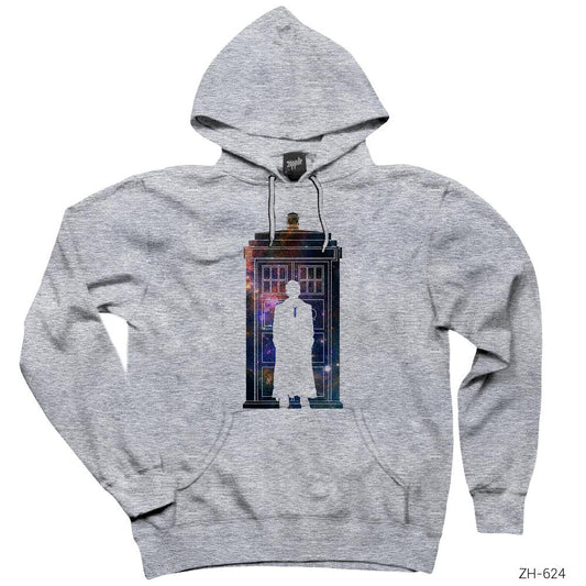 Doctor Who Tardis Space Gri Kapşonlu Sweatshirt Hoodie